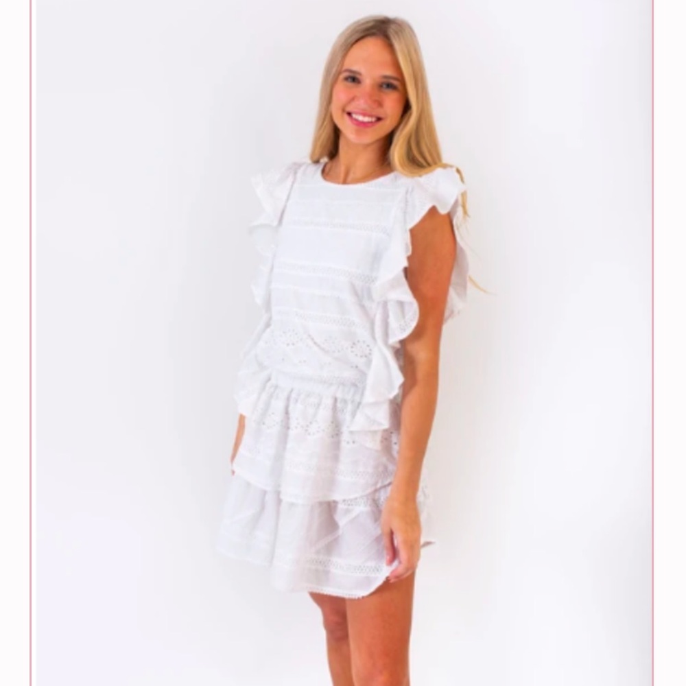 Koch- Madison Dress- White Picnic XS
